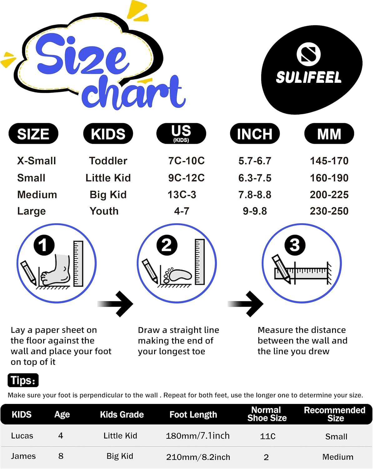 SULIFEEL Rainbow Unicorn 4 Size Adjustable Light up Roller Skates for Girls Boys for Kids