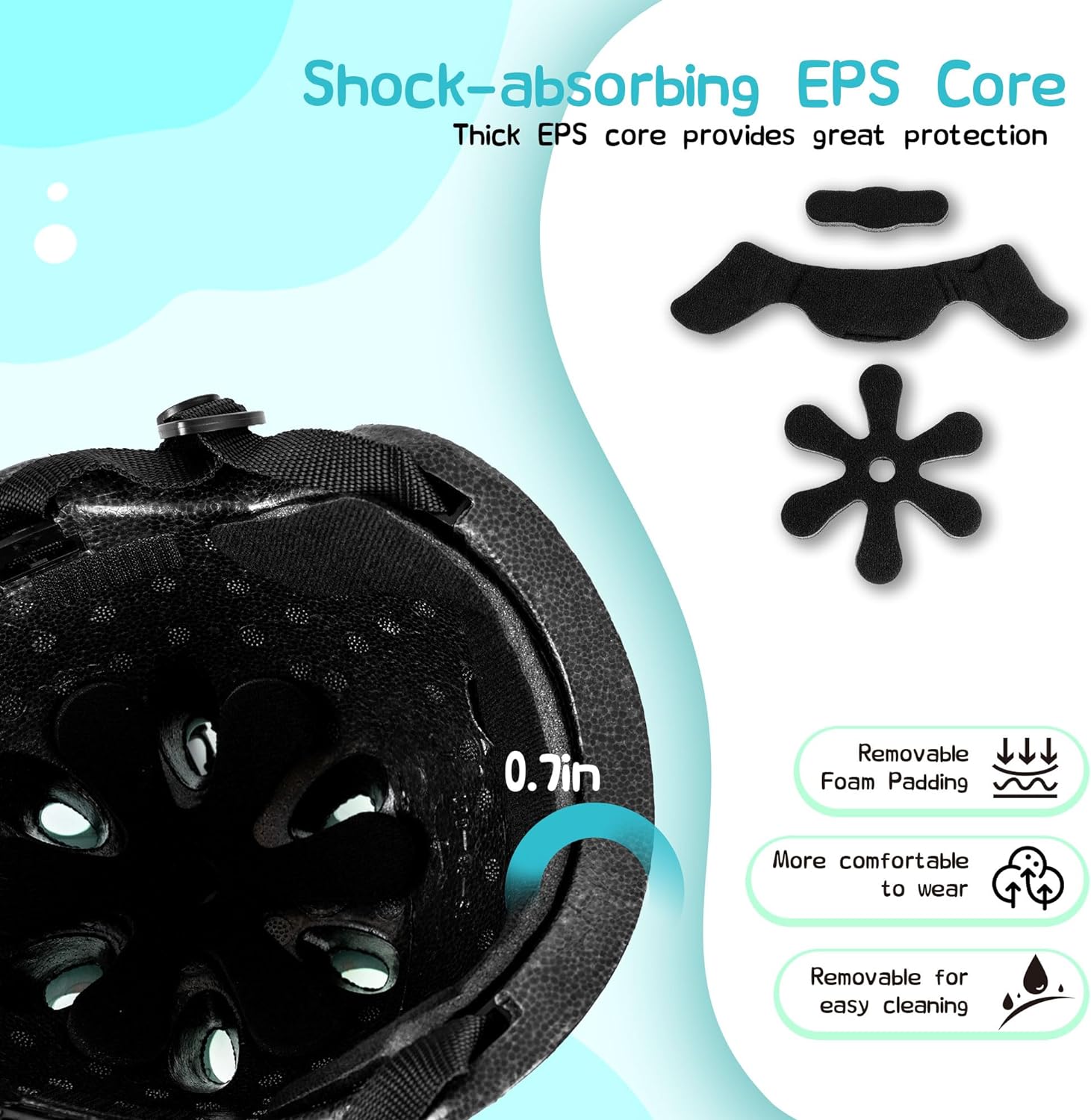 SULIFEEL Kids Bike Helmet for Boys and Girls Adjustable Toddler Skateboard Helmet for Multi-Sports Scooter Cycling Roller Skating Unicorn Stars